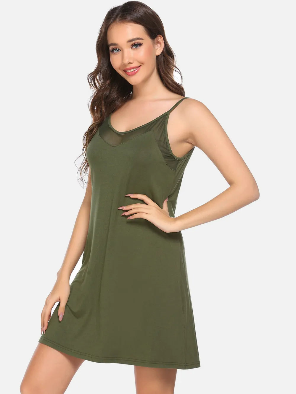 Scoop Neck Spaghetti Strap Lounge Dress - Treasured Gift's & More