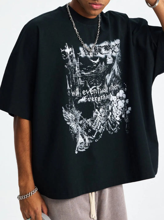 Men's Graphic Round Neck Short Sleeve T-Shirt - Treasured Gift's & More