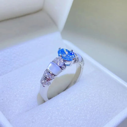 1 Carat Moissanite 925 Sterling Silver Ring - Treasured Gift's & More