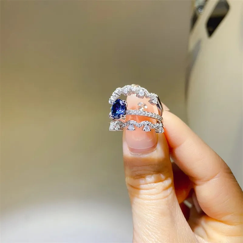 1 Carat Moissanite 925 Sterling Silver Ring - Treasured Gift's & More