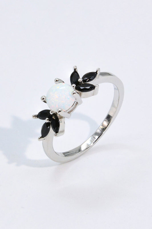 Opal and Zircon Contrast Ring - Treasured Gift's & More