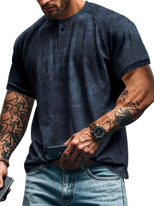 Men's Full Size Round Neck Short Sleeve T-Shirt Plus Size - Treasured Gift's & More