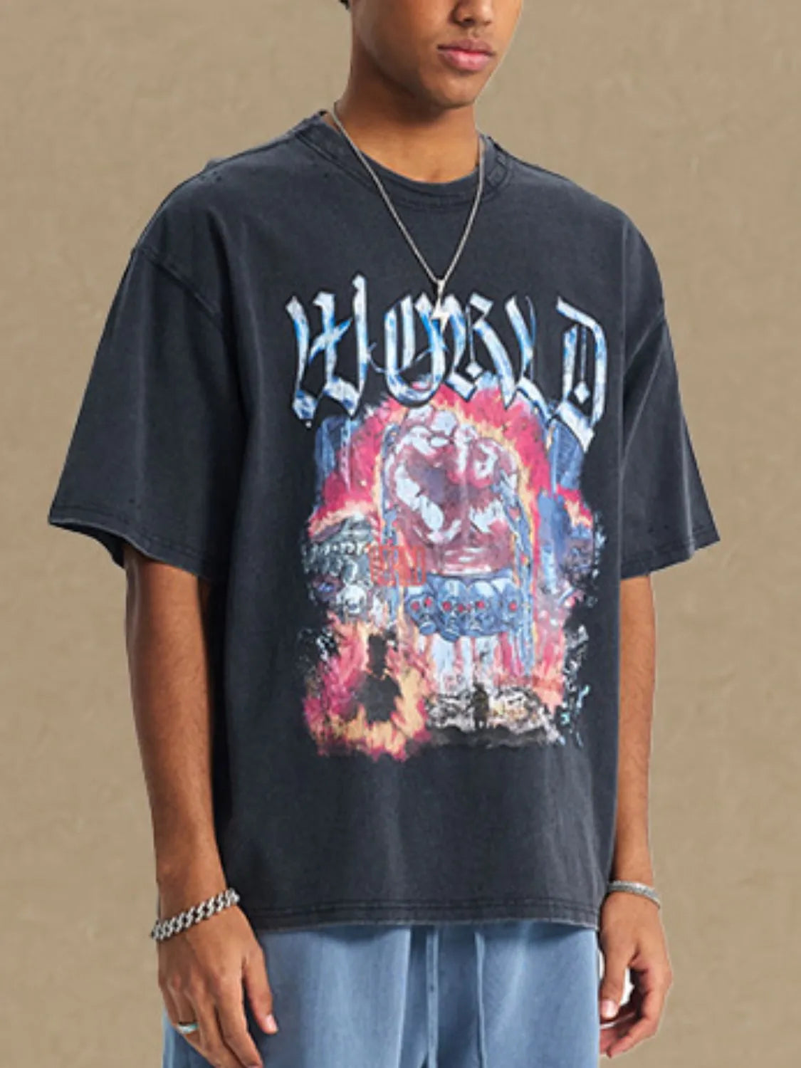 Men's Graphic Round Neck Half Sleeve T-Shirt - Treasured Gift's & More