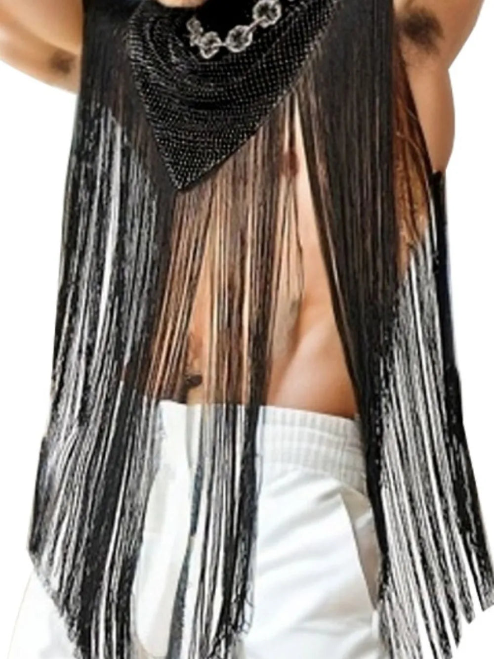 Men's Full Size Tassel Hem Mock Neck Cap Plus Size - Treasured Gift's & More