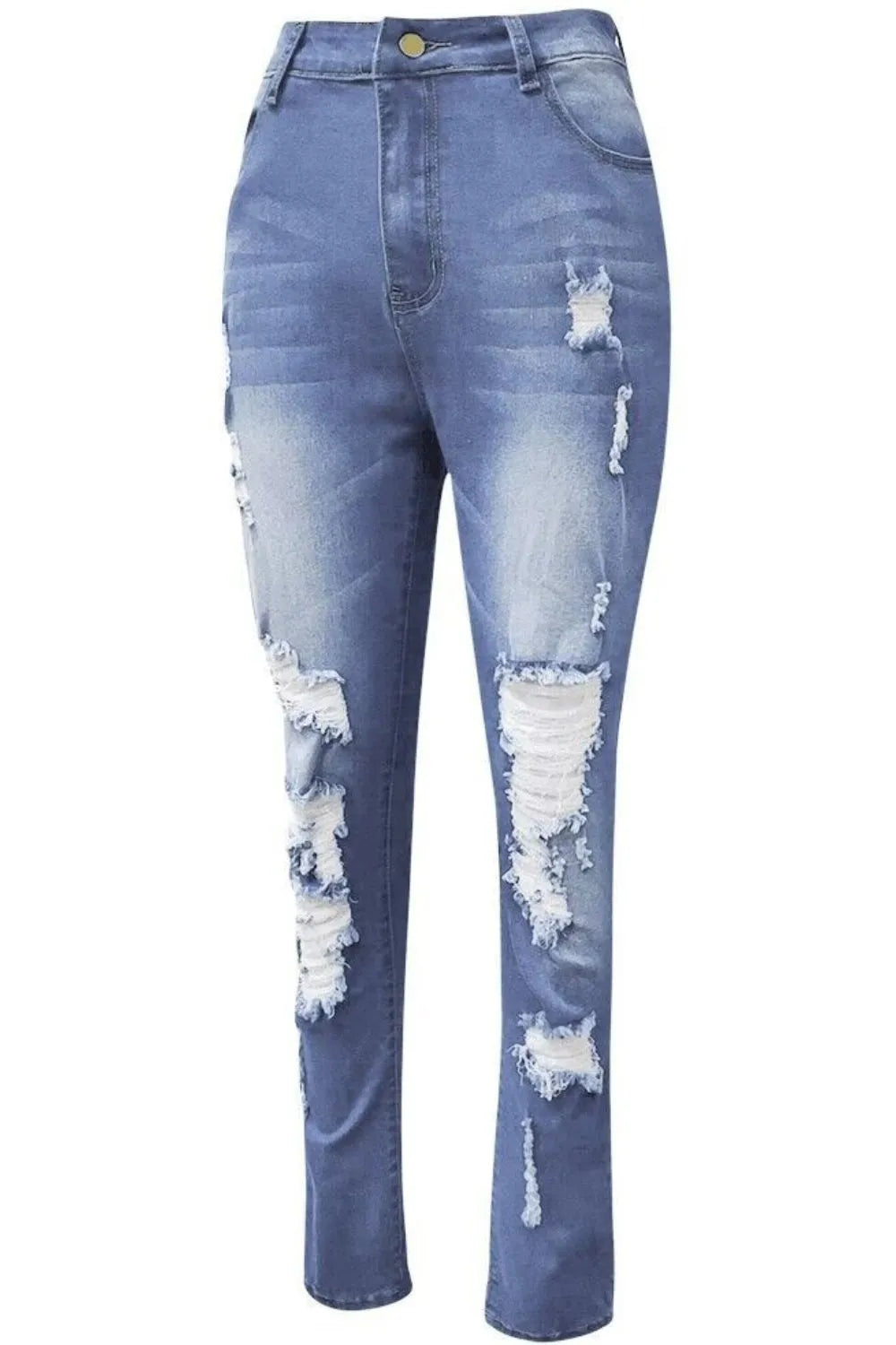 Full Size Distressed Skinny Jeans Plus Size - Treasured Gift's & More