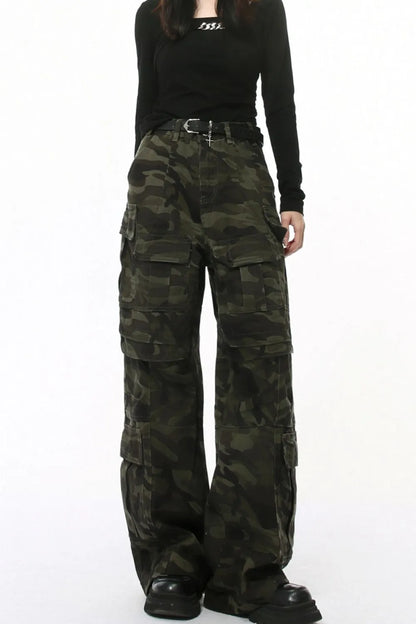 Men's Camouflage Straight Cargo Jeans - Treasured Gift's & More