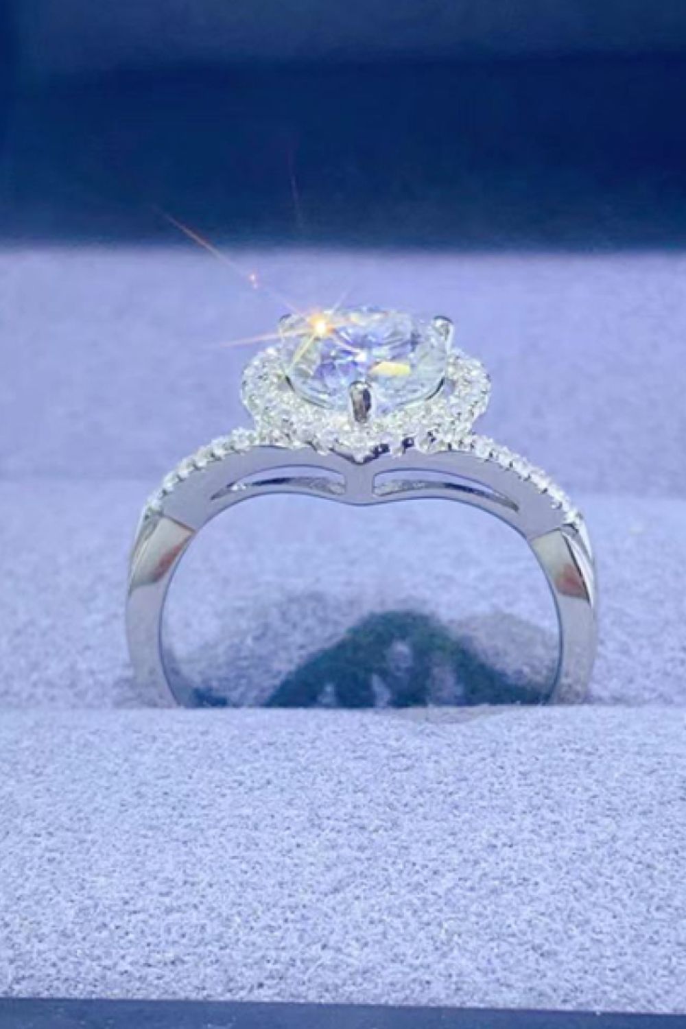 Adored 1 Carat Moissanite 925 Sterling Silver Heart Ring - Treasured Gift's & More