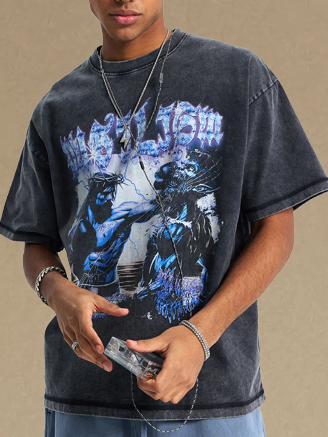 Men's Round Neck Half Sleeve Graphic T-Shirt - Treasured Gift's & More