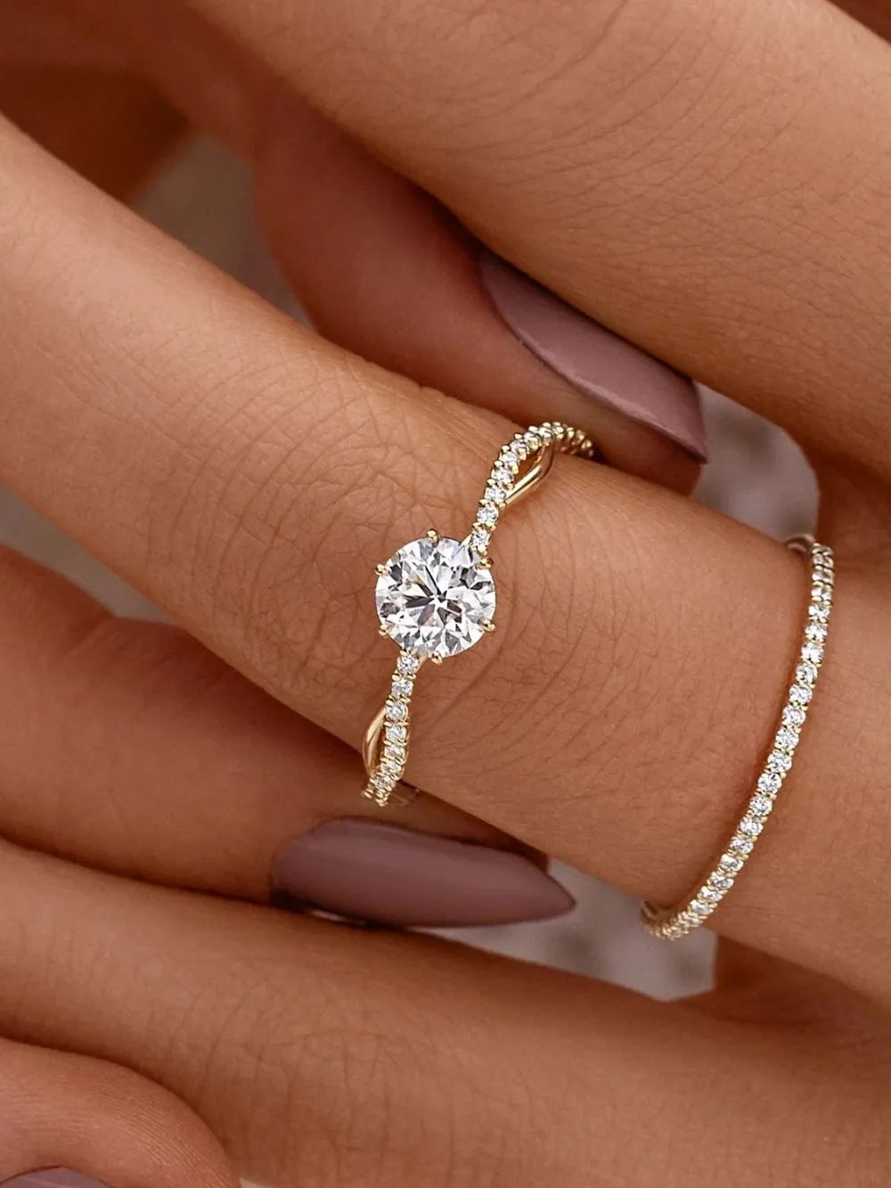 925 Sterling Silver Inlaid Zircon Ring - Treasured Gift's & More