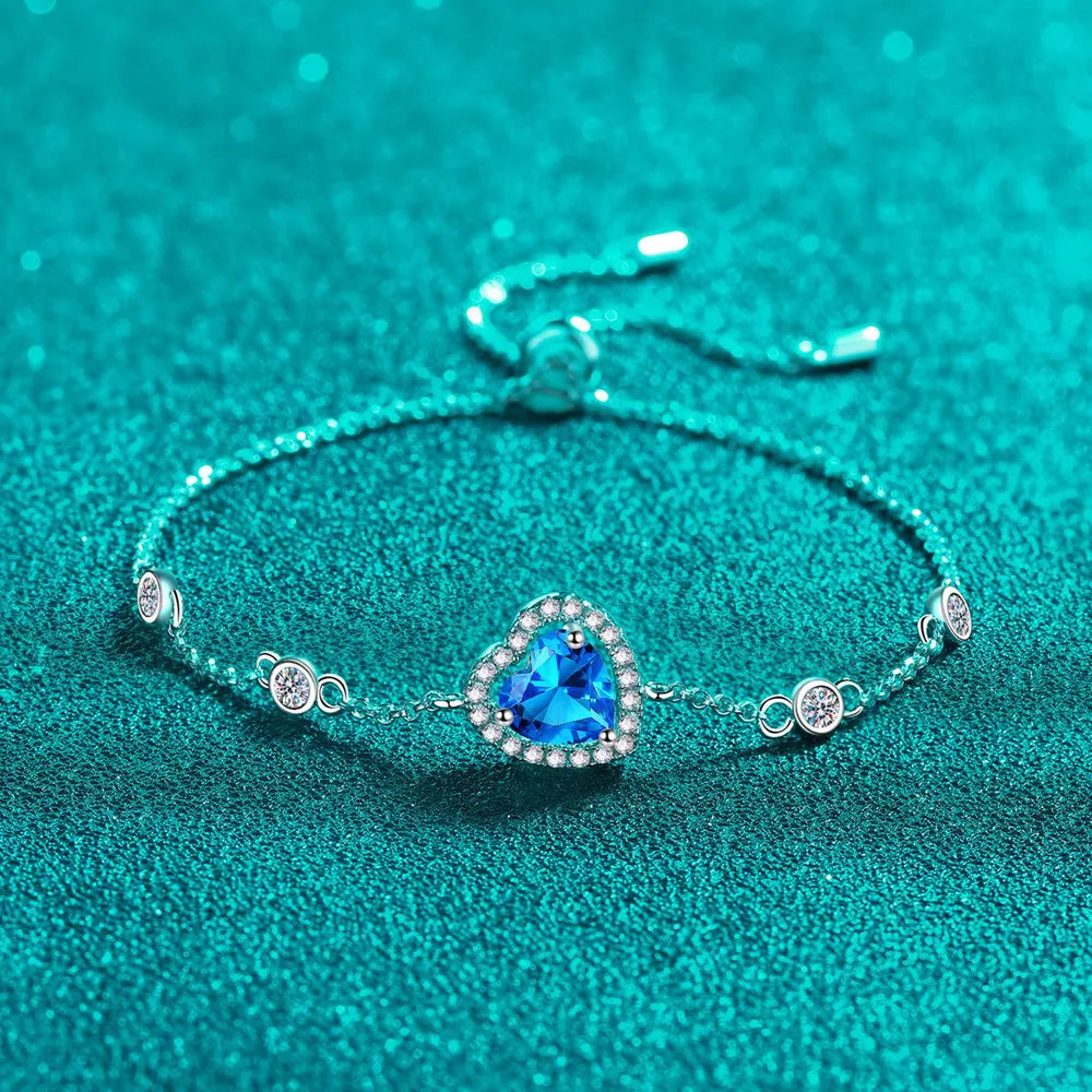 1 Carat Moissanite 925 Sterling Silver Bracelet - Treasured Gift's & More