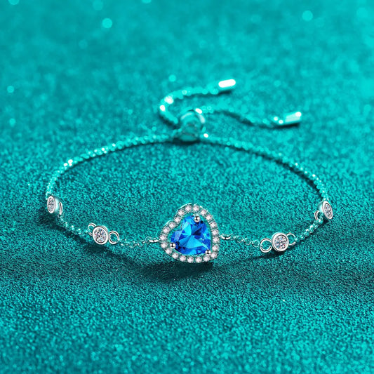 1 Carat Moissanite 925 Sterling Silver Bracelet - Treasured Gift's & More
