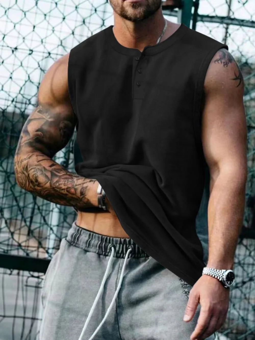 Men's Plus Size Round Neck Tank - Treasured Gift's & More