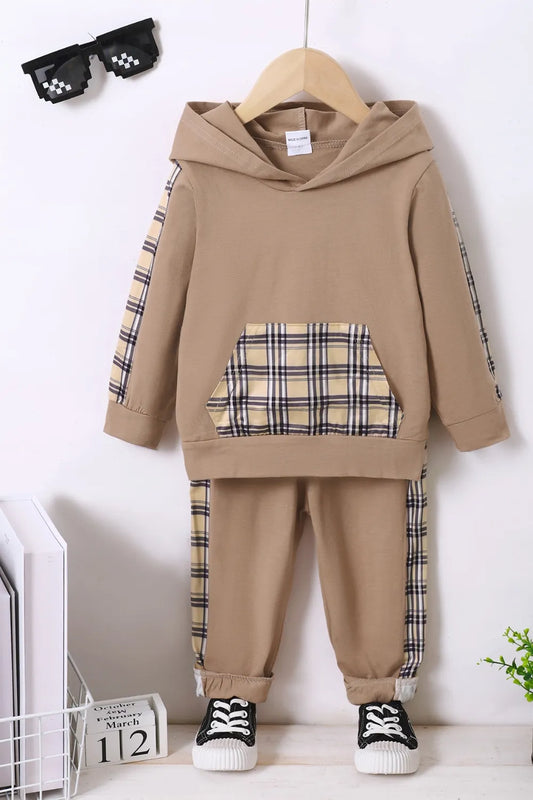 Children's Plaid Hoodie and pants Set - Treasured Gift's & More