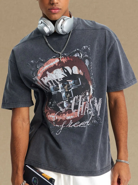 Men's Graphic Round Neck Half Sleeve T-Shirt - Treasured Gift's & More