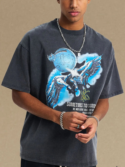 Men's Graphic Round Neck Half Sleeve T-Shirt - Treasured Gift's & More