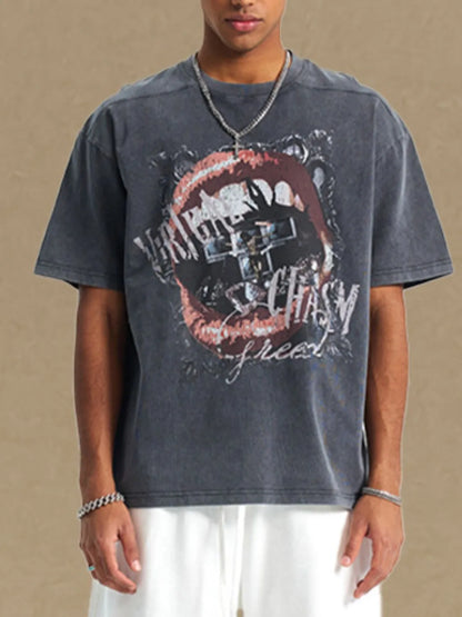 Men's Graphic Round Neck Half Sleeve T-Shirt - Treasured Gift's & More