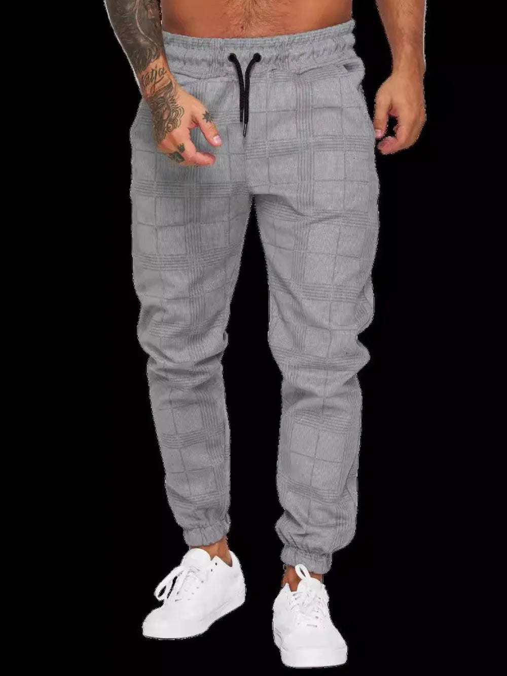 Men's Plus Size Plaid Drawstring Pants - Treasured Gift's & More