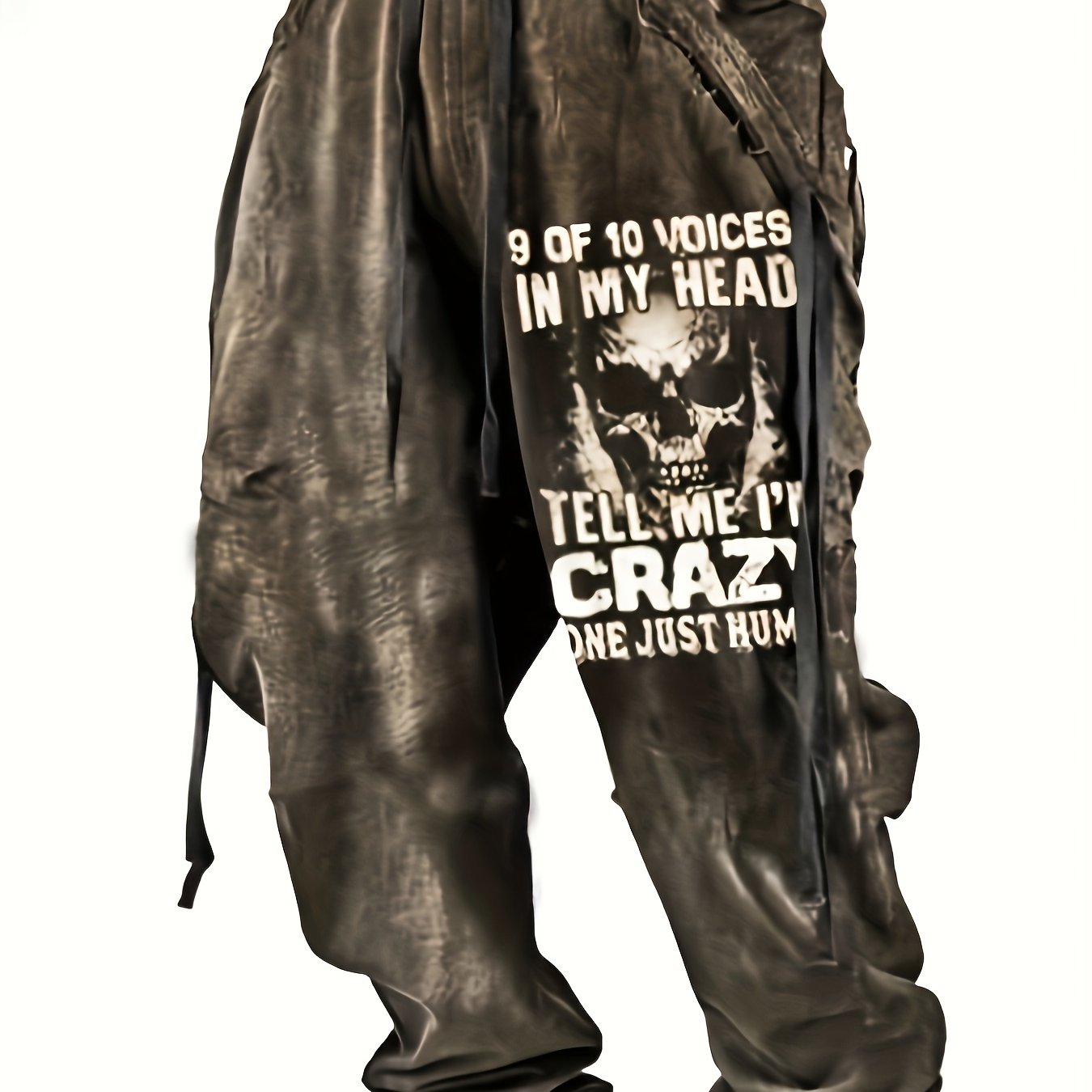 Halloween Skull Print, Men's Drawstring Sweatpants