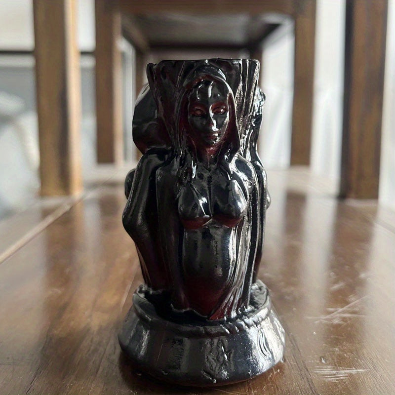 Moon Triple Goddess Crystal Sphere Ball Stand