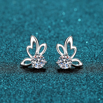1 Carat Moissanite Butterfly Shape Earrings - Treasured Gift's & More