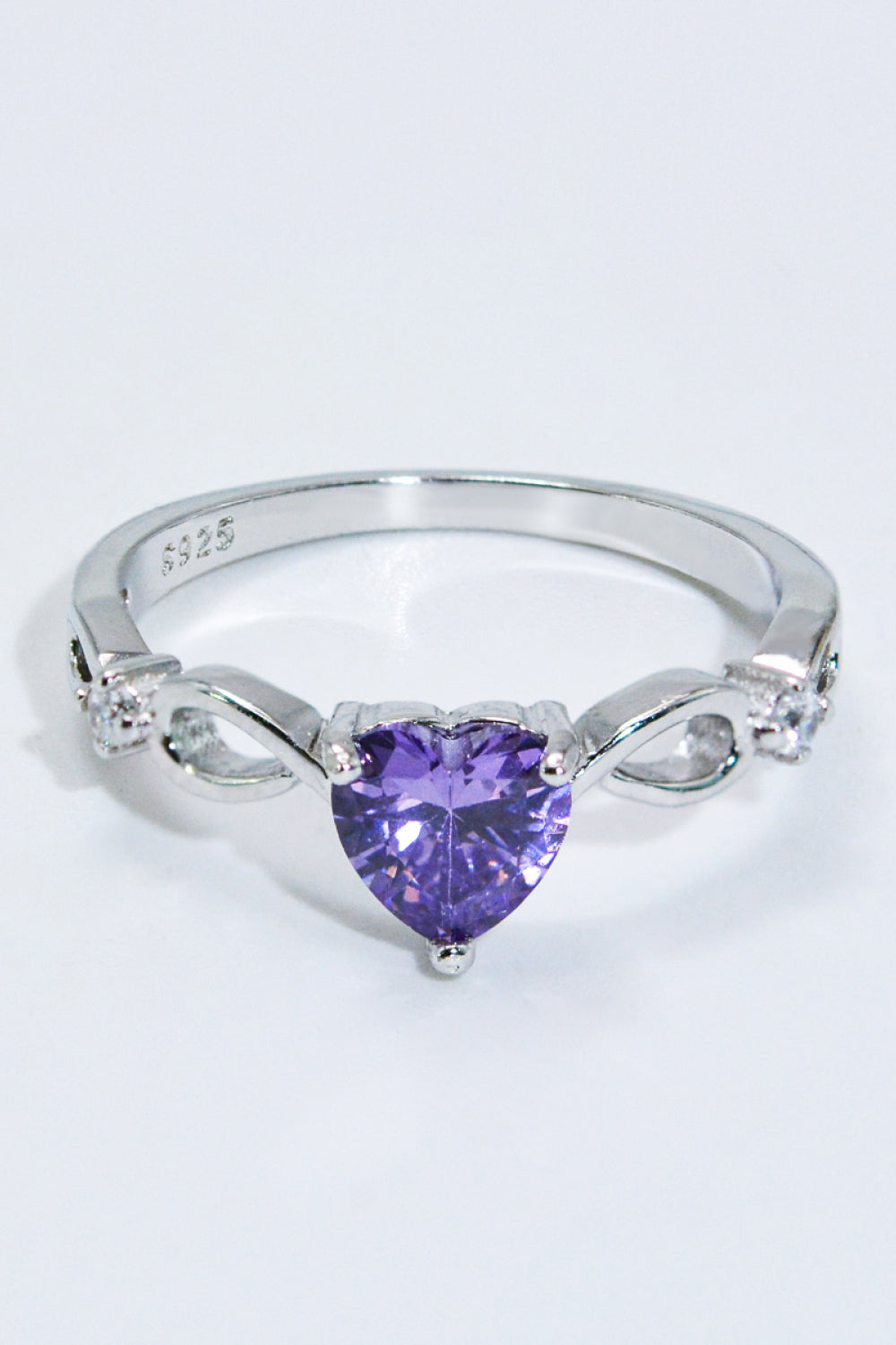Crystal Heart 925 Sterling Silver Ring - Treasured Gift's & More