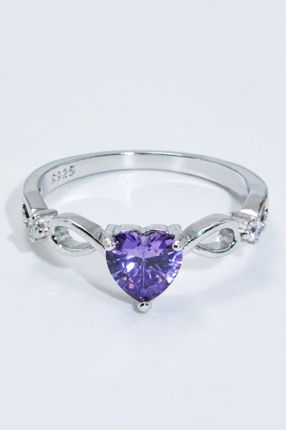 Crystal Heart 925 Sterling Silver Ring - Treasured Gift's & More