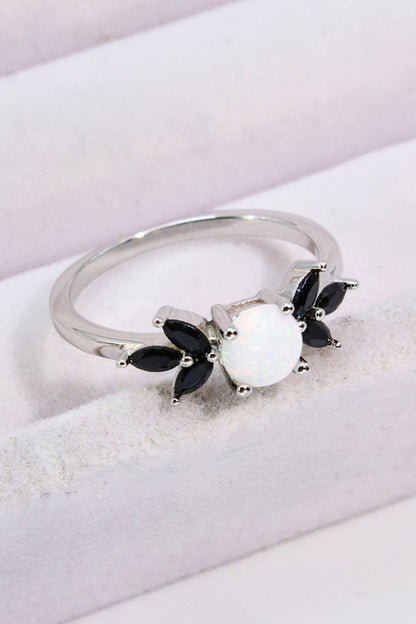 Opal and Zircon Contrast Ring - Treasured Gift's & More