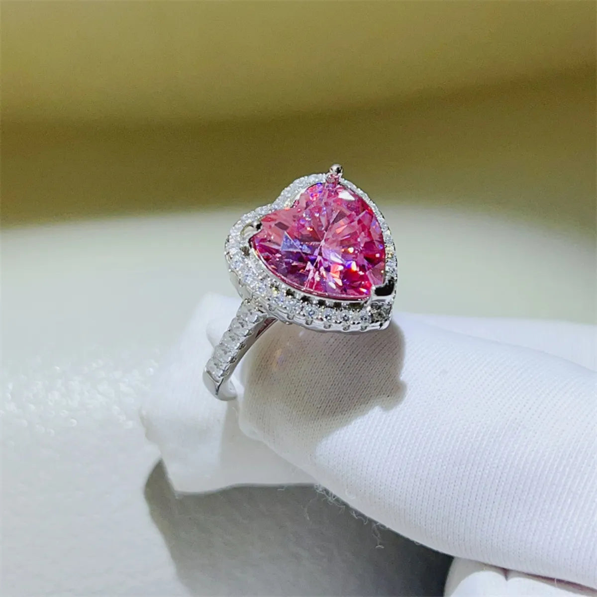 5 Carat Moissanite 925 Sterling Silver Heart Ring - Treasured Gift's & More