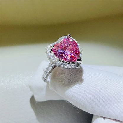5 Carat Moissanite 925 Sterling Silver Heart Ring - Treasured Gift's & More