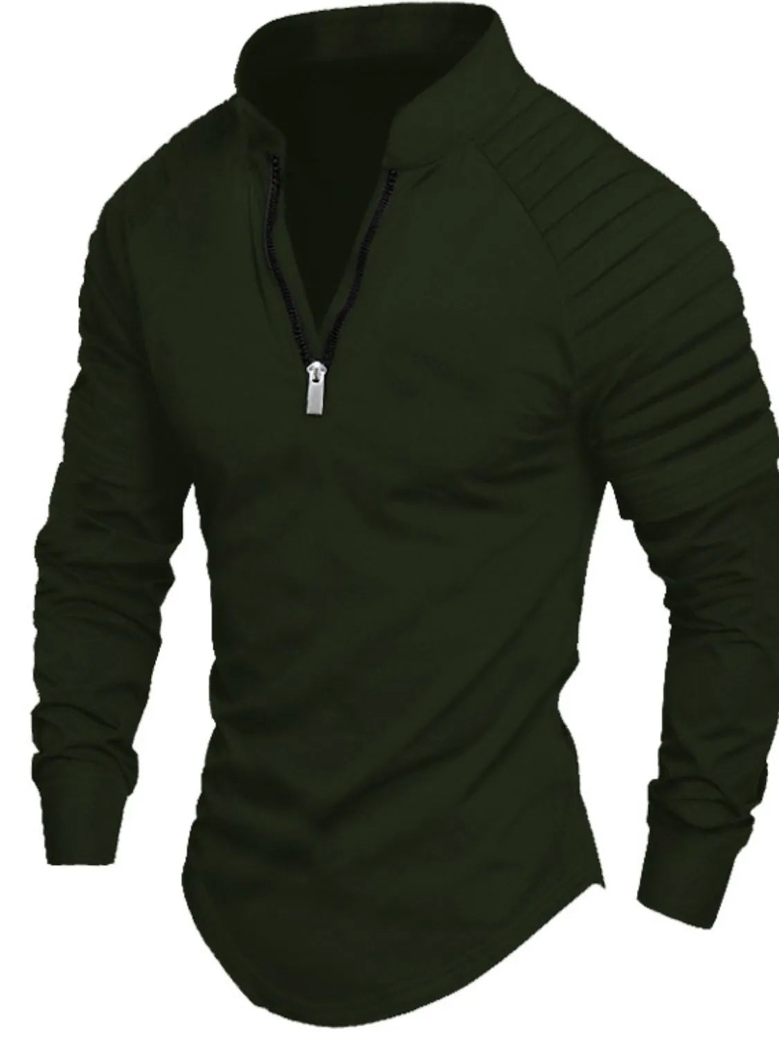 Men's Full Size Quarter Zip Long Sleeve Polo Plus SIze - Treasured Gift's & More