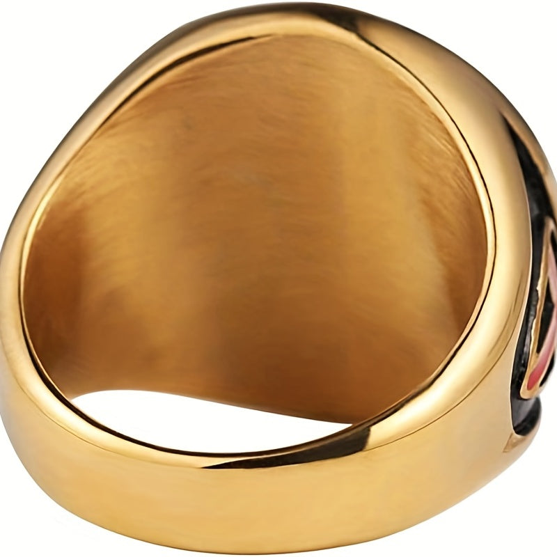 Stainless Steel Vintage Knight Templar Ring