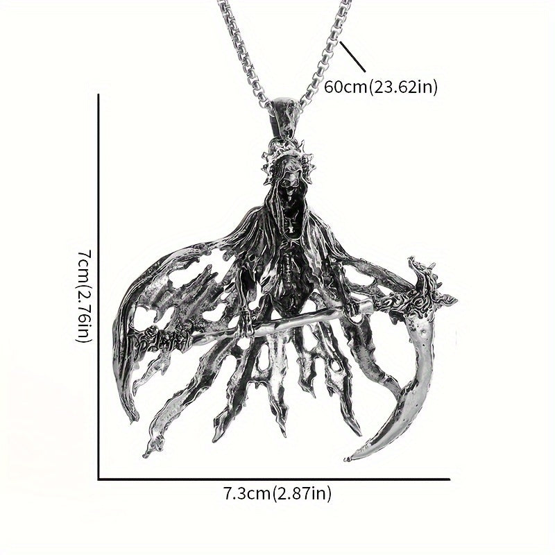 1pc Hell Reaper Death Pendant Necklace