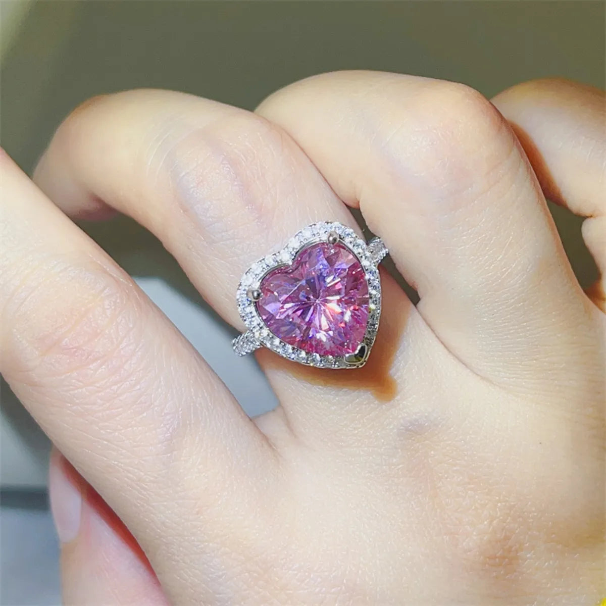 5 Carat Moissanite 925 Sterling Silver Heart Ring - Treasured Gift's & More