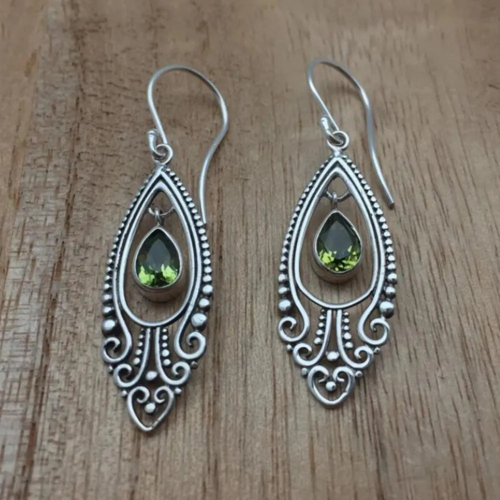 Alloy Rhinestone Cutout Earrings - Treasured Gift's & More