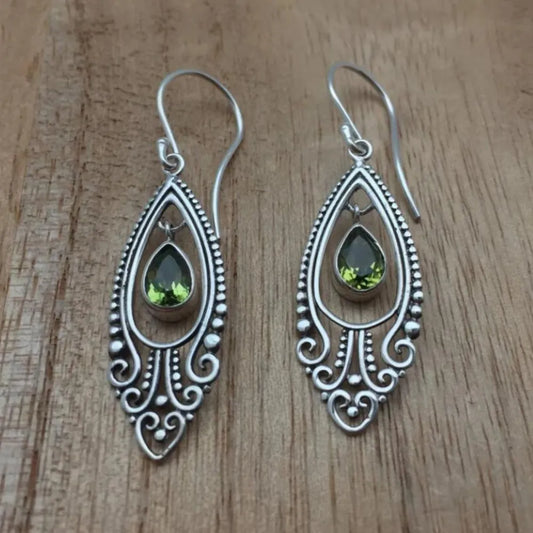 Alloy Rhinestone Cutout Earrings - Treasured Gift's & More
