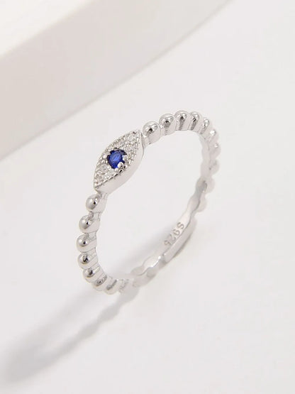 925 Sterling Silver Inlaid Zircon Ring - Treasured Gift's & More