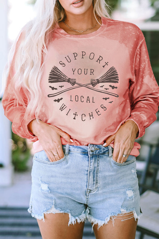 SUPPORT YOUR LOCAL WITCHES Graphic Sweatshirt