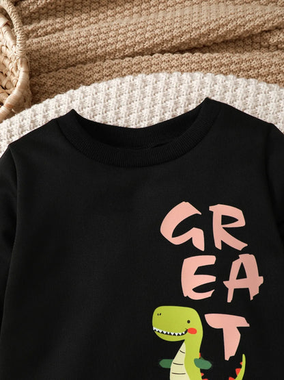 Children's Dinosaur Graphic Sweatshirt and Pants Set - Treasured Gift's & More