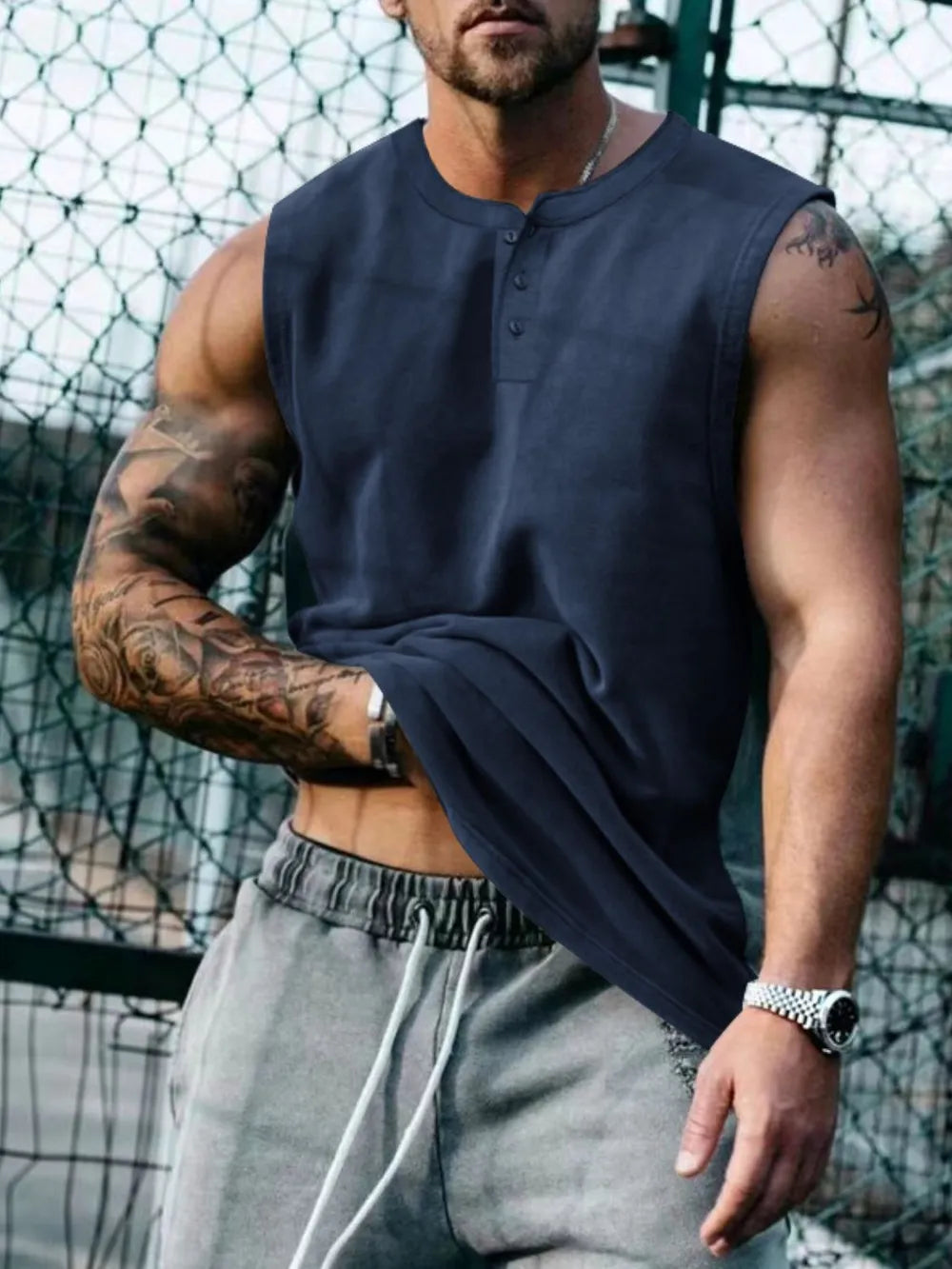Men's Plus Size Round Neck Tank - Treasured Gift's & More