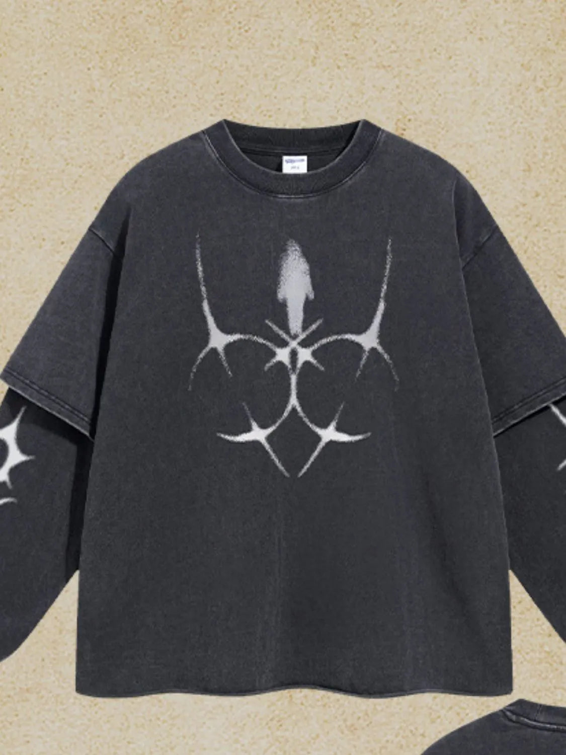 Men's Round Neck Long Sleeve Oversized T-Shirt - Treasured Gift's & More
