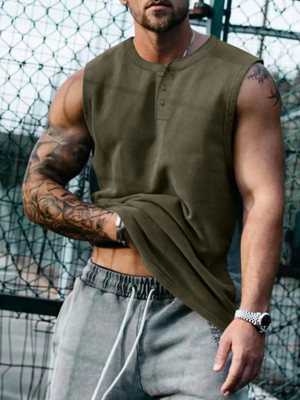 Men's Plus Size Round Neck Tank - Treasured Gift's & More