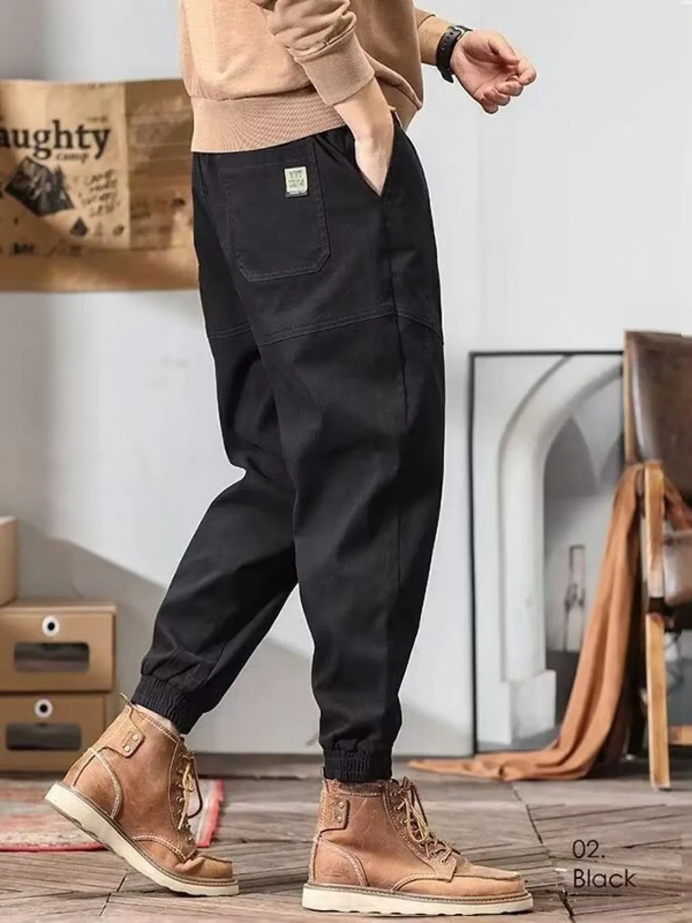 Men's Plus Size Drawstring Loose Fit Joggers - Treasured Gift's & More