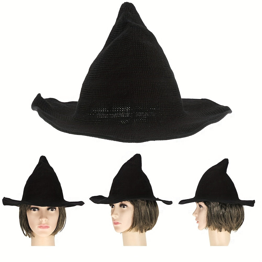 Velvet Gothic Witch-Inspired Knit Hat