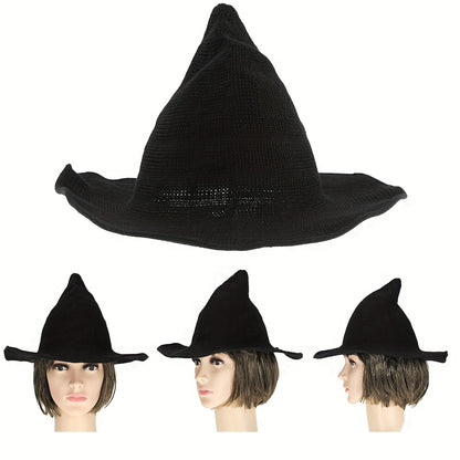 Velvet Gothic Witch-Inspired Knit Hat
