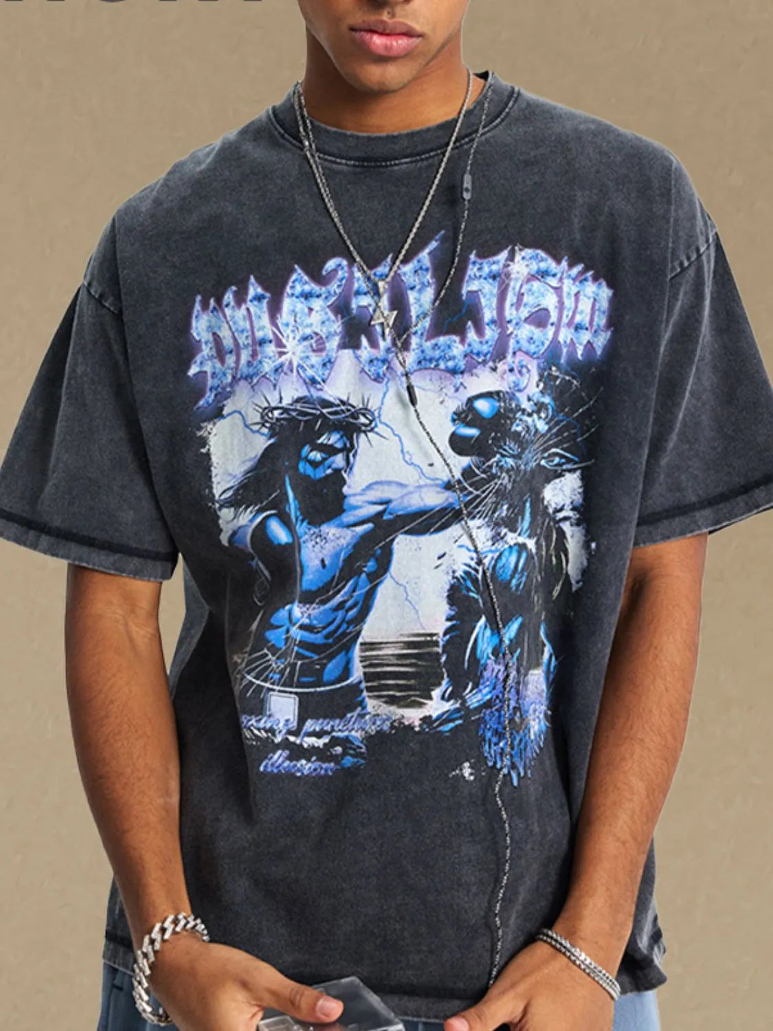 Men's Round Neck Half Sleeve Graphic T-Shirt - Treasured Gift's & More