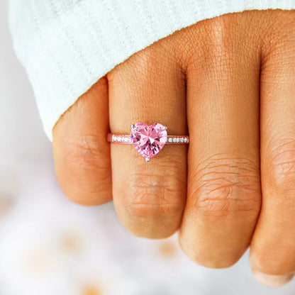 Heart Zircon 925 Sterling Silver Ring - Treasured Gift's & More