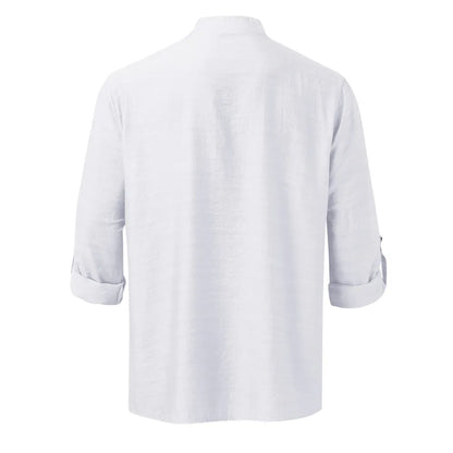 Men's Full Size Half Button Long Sleeve Shirt Plus Size - Treasured Gift's & More