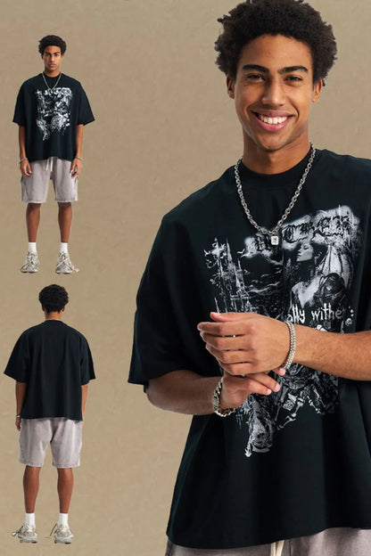 Men's Round Neck Half Sleeve Graphic T-Shirt - Treasured Gift's & More