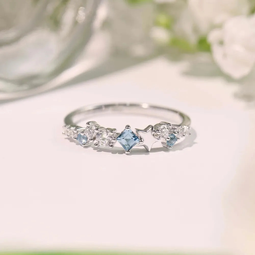 Star Inlaid Zircon Ring - Treasured Gift's & More
