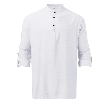 Men's Full Size Half Button Long Sleeve Shirt Plus Size - Treasured Gift's & More